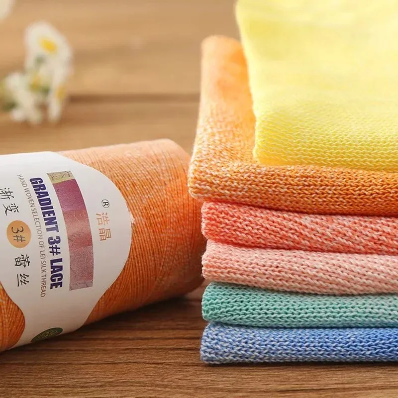 

50g/roll Diy Lace Linen Thread Dyed Ramie Thread Crochet Thread Gradient Summer Soft Spring Sewing For Hand Knitting Diy Sweater