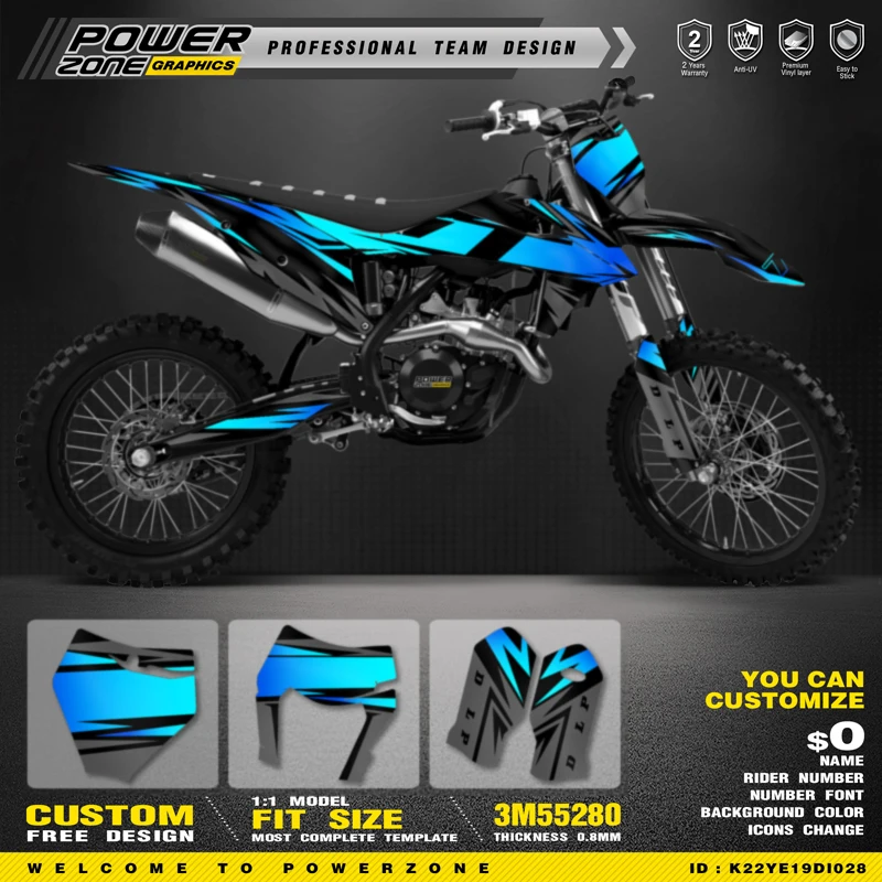 

PowerZone для KTM EXC EXC-F 2020 2021 2022 2023 150 200 250 300 350 450 500 графические наклейки для 2019-2022 SX SXF 108