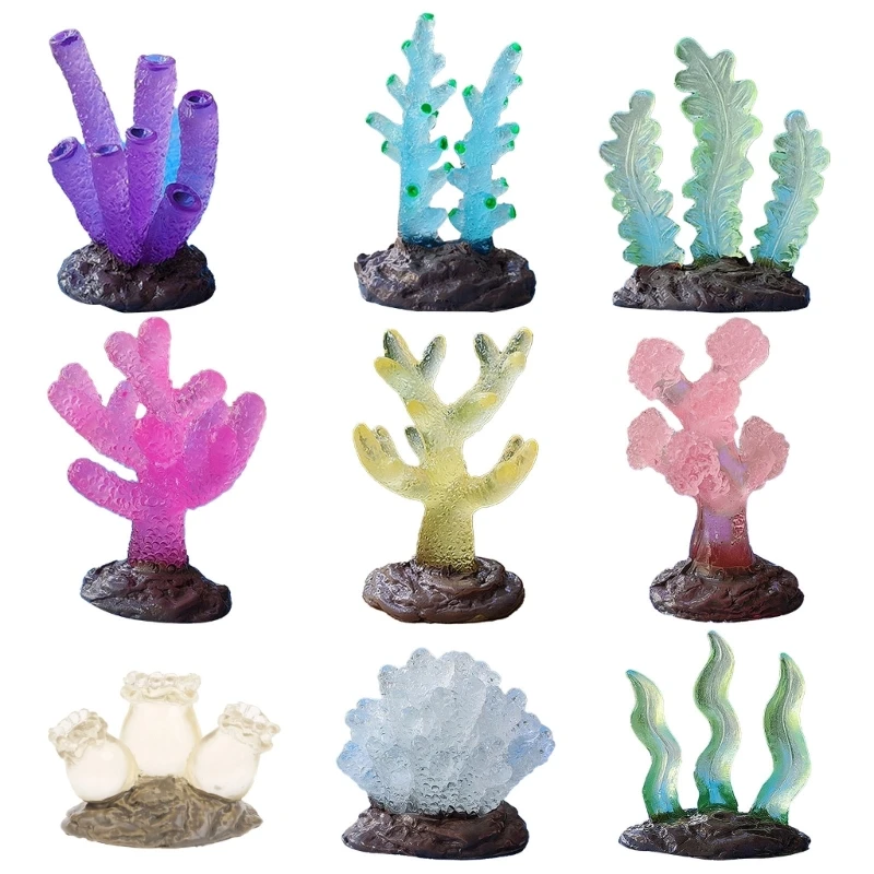 Aquariums Sinking Decoration Shrimp Fish AquaticPlant Freshwater Coral Ornament M68E