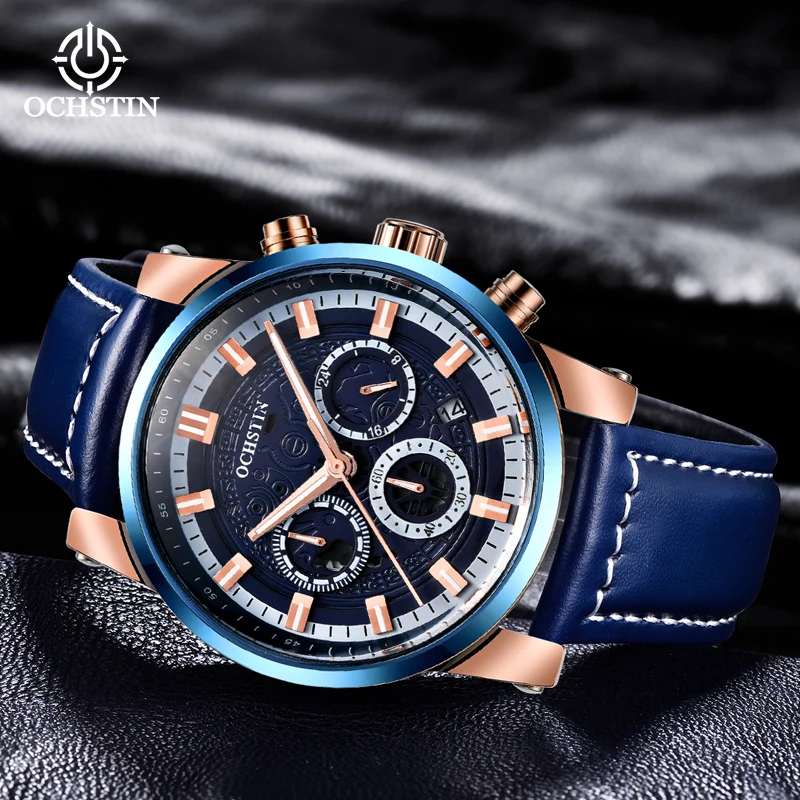 Ochstin 2024 New Fashion Casual Watch Multifunctional quartz movement Waterproof male relojMen's quartz watch Luminous Clock