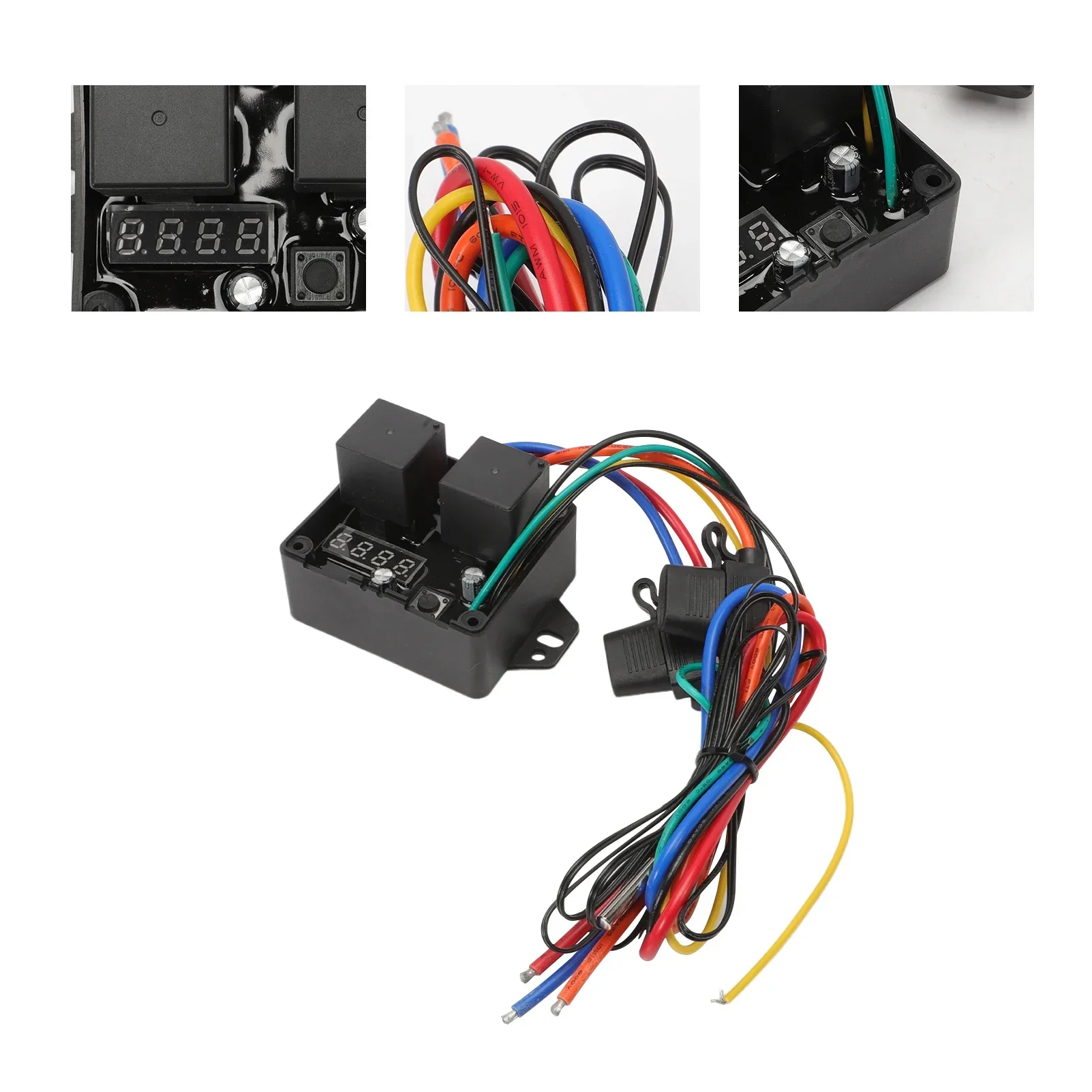 Digital Radiator Fans Controller Swith kit 12V & 24V Adjustable Temperature Range Digital Electric Thermatic Fan Switch Kit 0444 digital thermatic switch