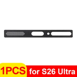 Enhanced Metal Speaker Mesh Dust Cover with Anti - Dust Adhesive Films (1X - Black - S26 Ultra)