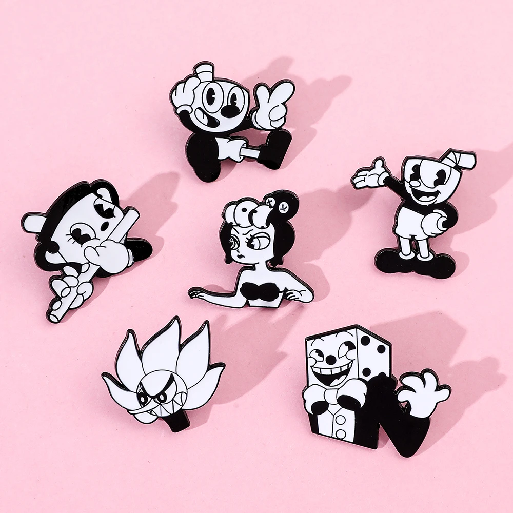 

Модная эмалированная брошь Cuphead в виде пуговицы для рюкзака или одежды