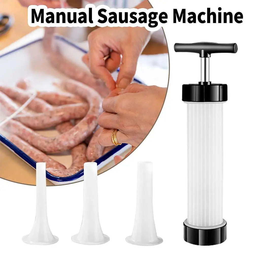 Description Picture 3 of itemManual Sausage Stuffing Machine Homemade Sausage Stuffer Sausage Syringe Sausage Stuffer Gadgets Manual Meat Injector Tools