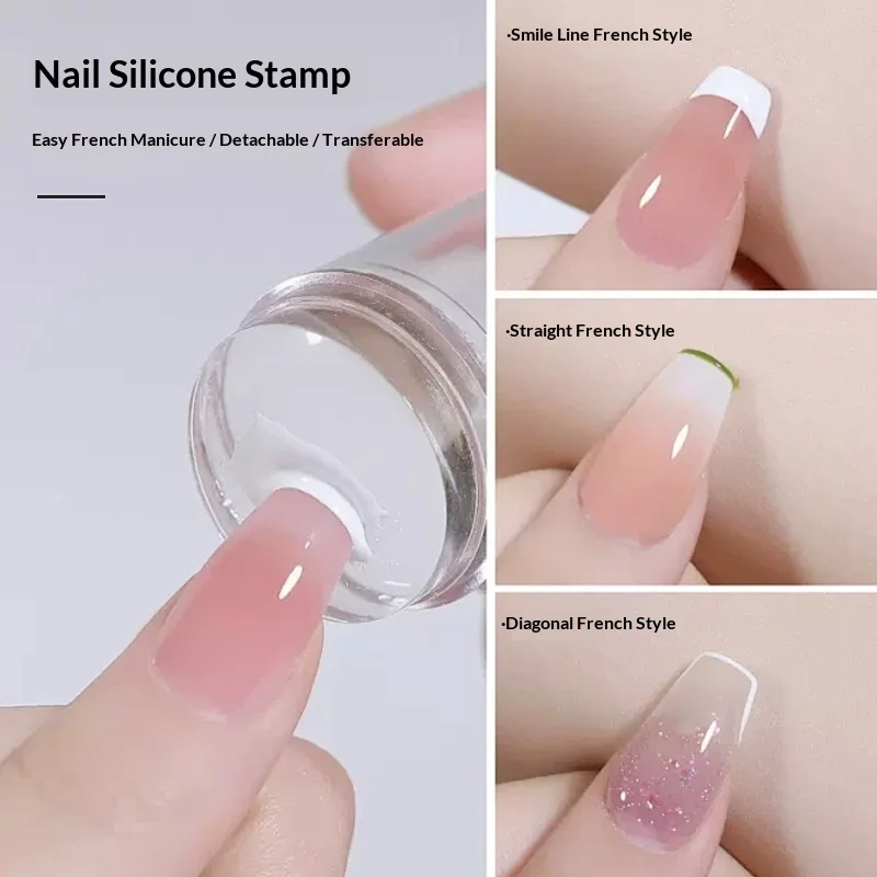 Timbro per Unghie Rotante con Dimensione del Motivo Regolabile, Strumento di Trasferimento in Silicone con Raschietto per Nail Art e Forniture per Manicure Fai-da-Te - immagine 6