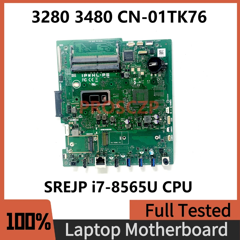 

High Quality Mainboard 1TK76 01TK76 CN-01TK76 W/ SREJP i7-8565U CPU For Dell 3280 3480 Laptop Motherboard 100% Full Working Well