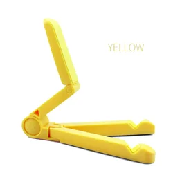 Adjustable Universal Tablet Stand - Portable and Foldable Stand (Yellow)