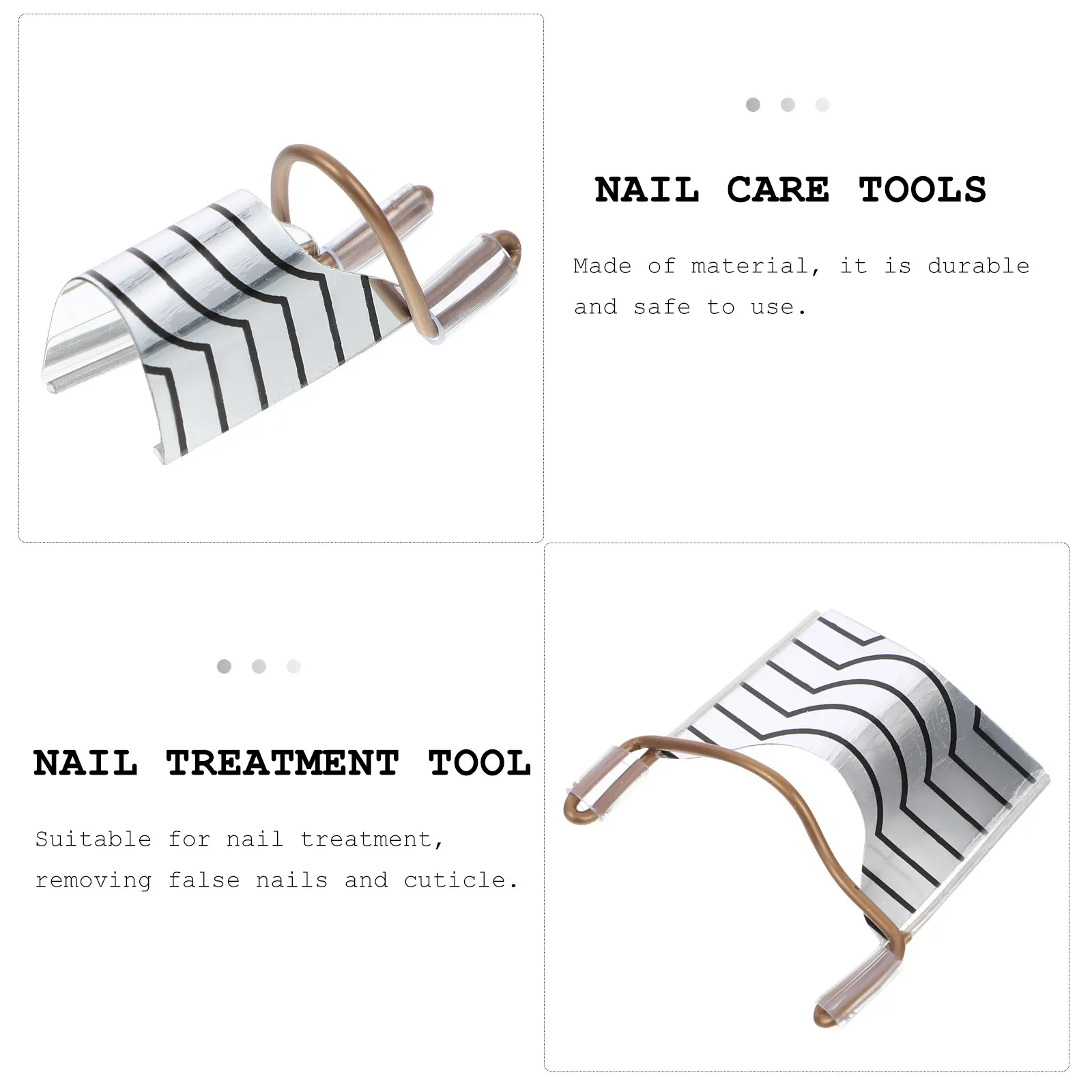 10개 네일 포일 아트 재사용 가능한 알루미늄 네일 폼 (프렌치 연장 및 큐티클 제거용) 전문 매니큐어 도구 (가정용)