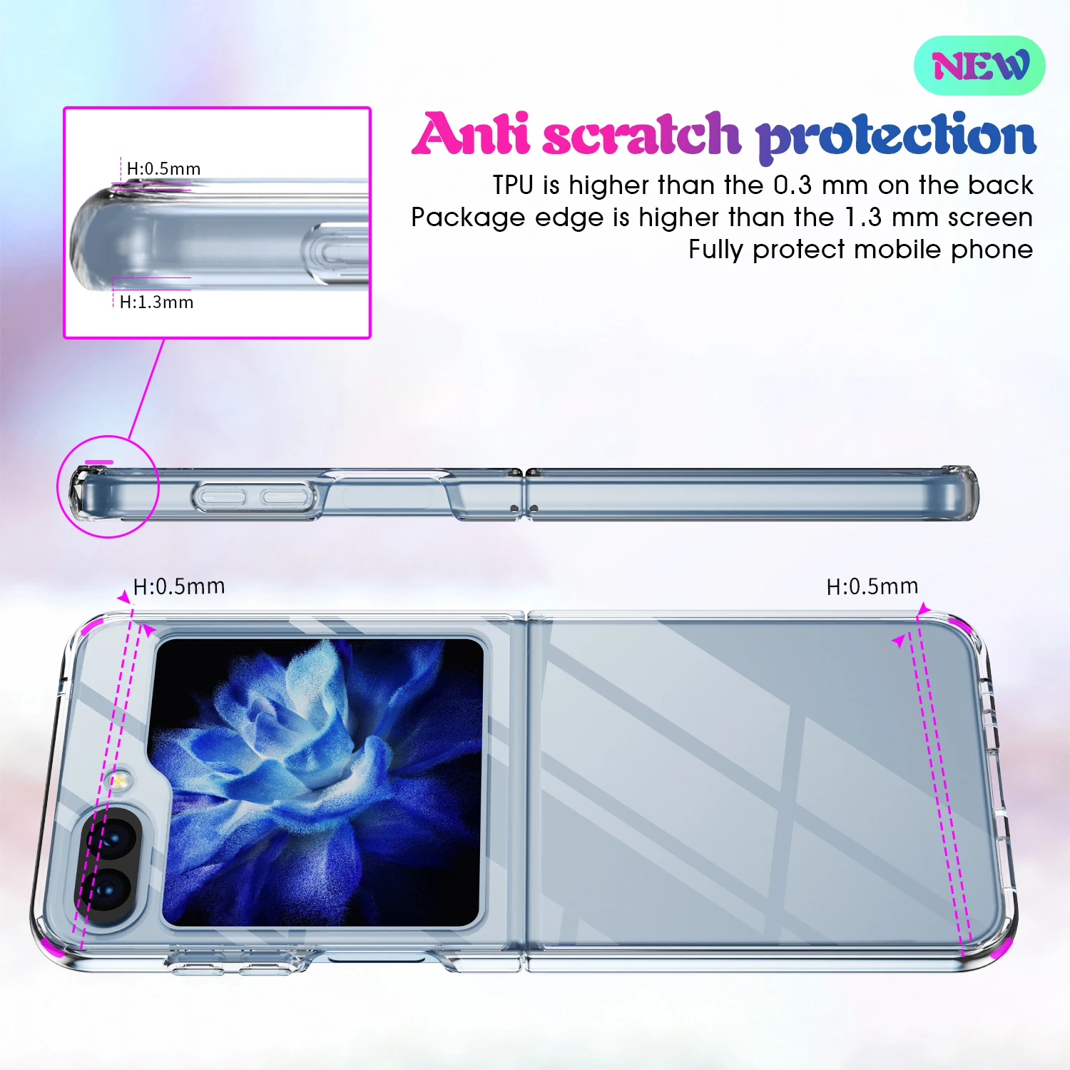 Coque de téléphone en acrylique rigide, étui rigide antichoc pour Samsung Galaxy Z Flip 3 4 5 5G Flip5 ZFlip5_voghion.com