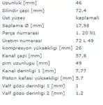 

100501 for engine PISTON PISTON ring PUNTO II STILO IDEA DOBLO 1,4 16V T JET 03 12 (MM)/()