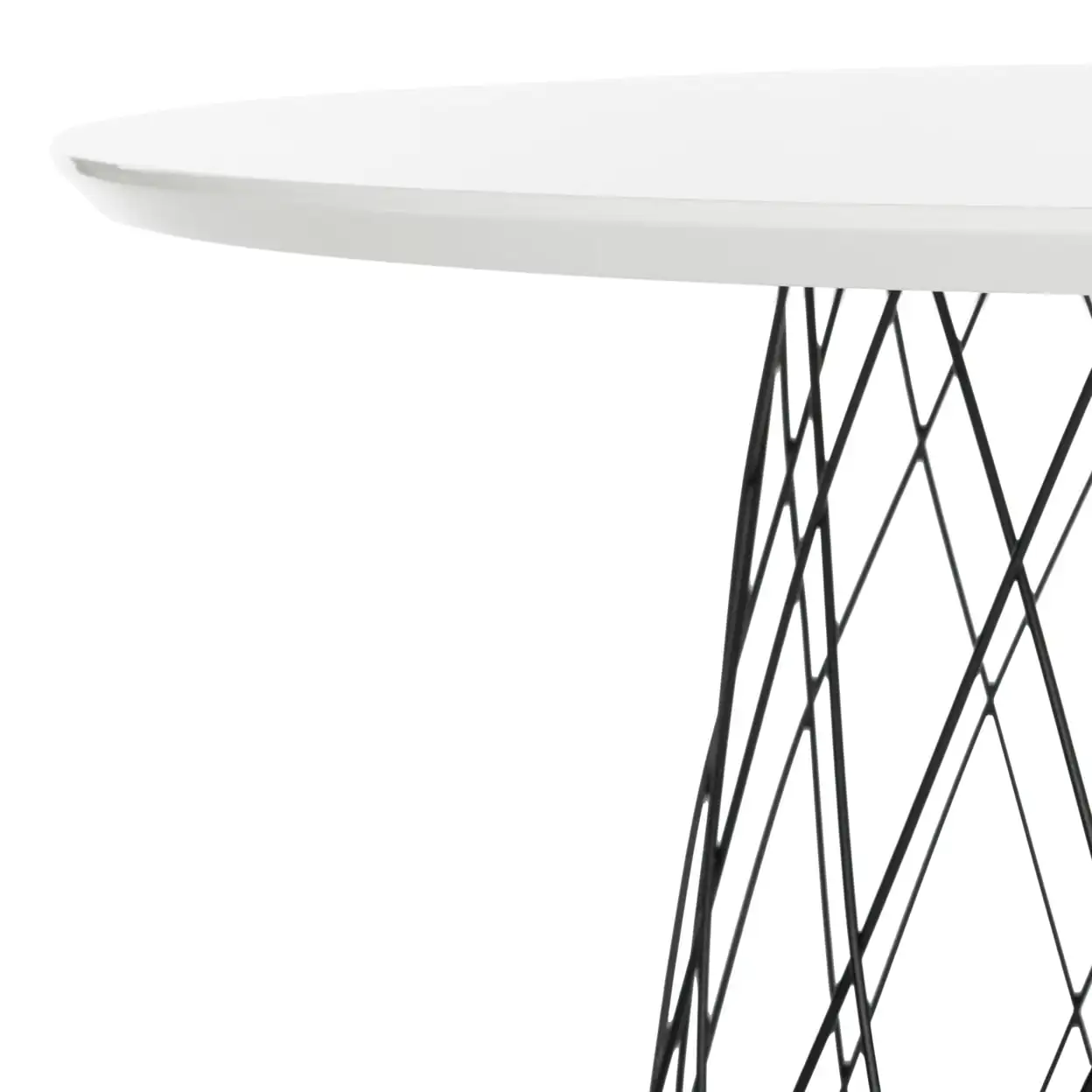 Roe Retro Mid-Century Lacquer Coffee Table White Vintage medieval lacquered coffee table white   modern Iron base geometry 5
