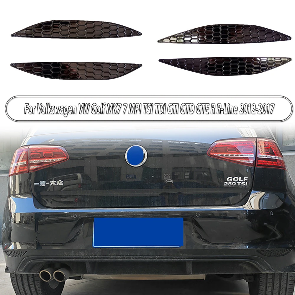Gloss Black Rear Bumper Reflector for Volkswagen VW Golf MK7