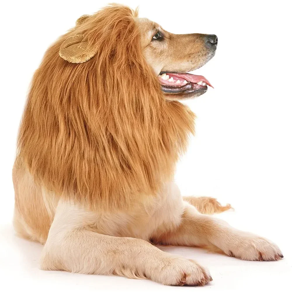 Costume Da Leone Per Cani Con Criniera Morbida, Maglione Felpa Caldo Per Taglia Piccola Media Grande, Ideale Per Feste E Cosplay
