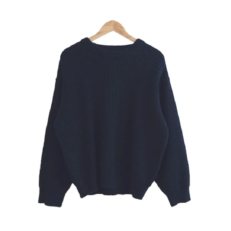 woolen sweater 2021 Autumn Winter Women Pullover Sweaters Female Knitted O-Neck Solid Concise Loose Elegant Office Lady Casual All Match Tops turtleneck sweater Sweaters