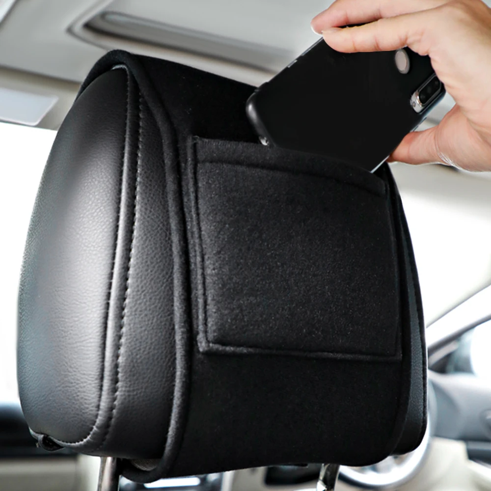 Car Logo Headrest Cover Seat Neck Mat Sleeve Pillow Protector Case