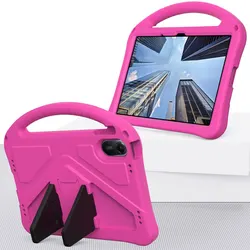 Kids Shockproof Anti-Fall EVA Protective Tablet Case with Handheld Cover, for RedMi Pad 2 2025 (Rose Red)