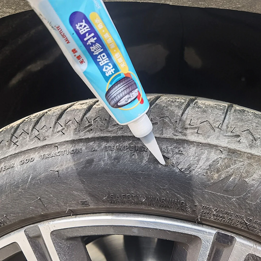 Tire Repair Glue Tool For Motorcycle Car Tire Damage Repair Strong Rubber  30 ml