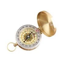 

Metal Mini Sterling Copper Compass Outdoor Mountaineering Multifunctional Luminous Car Vintage Flip Compass Compass
