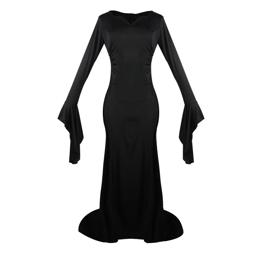 Morticia Day Addams Dress Costumes Cosplay Per Le Donne Costumi Di Halloween Addams Family Cosplay Dress Up Set