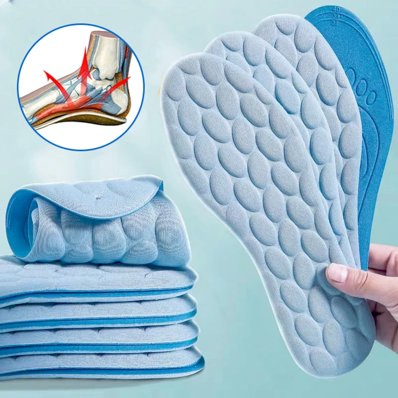 

New Pebble Massage Sports Insole Men's Sports Insole Women's Shock Absorbing Latex PU Sweat-absorbing and Breathable Insole