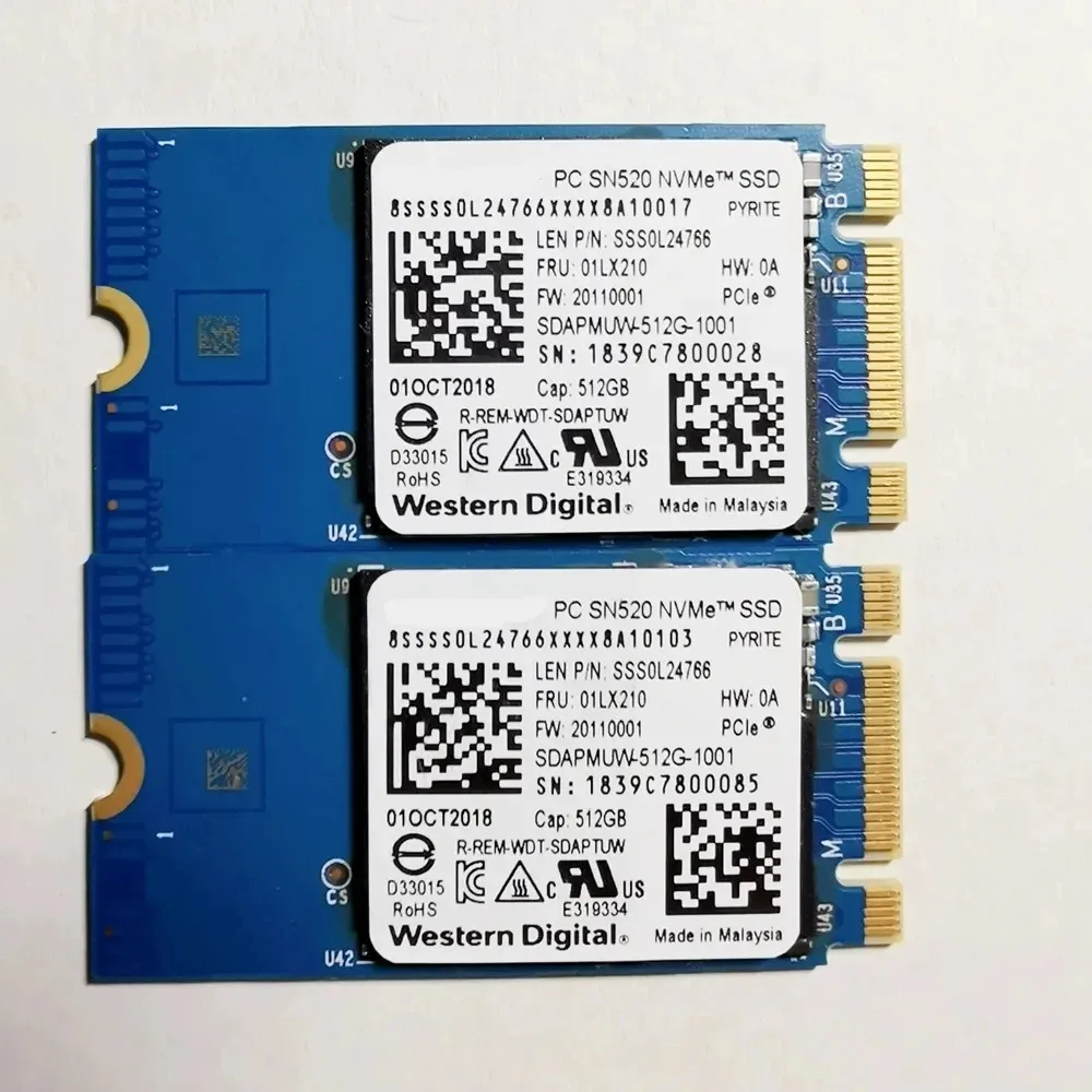 Original SN520 512GB 256GB 128GB M.2 2242 NVME Internal Solid State Drive M.2 2242 NVME SSD For Laptop