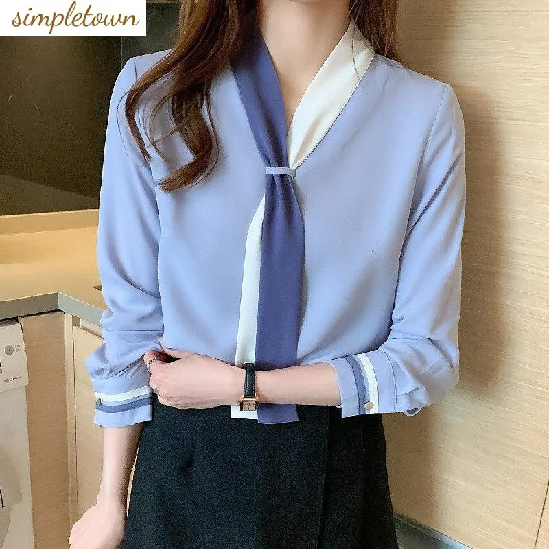 Professional Shirt Women's Spring/summer Retro Design Suit Collar Chiffon Long Sleeved Fashionable Versatile Shirt retro chinese calligraphy brush ebony flower hornsmall regular script brush pure weasel hair professional copying scriptures