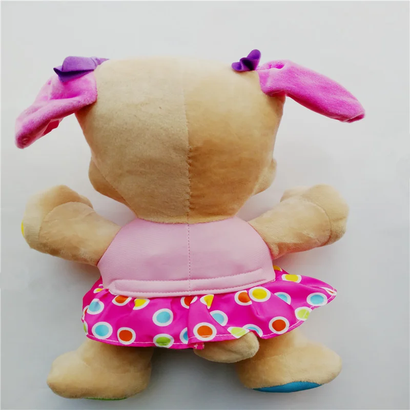 Funny Brazilian Portuguese Speaking Singing Toy Musical Dog Doll Baby Educational Stuffed Puppy Toy Portugues do Brasil
