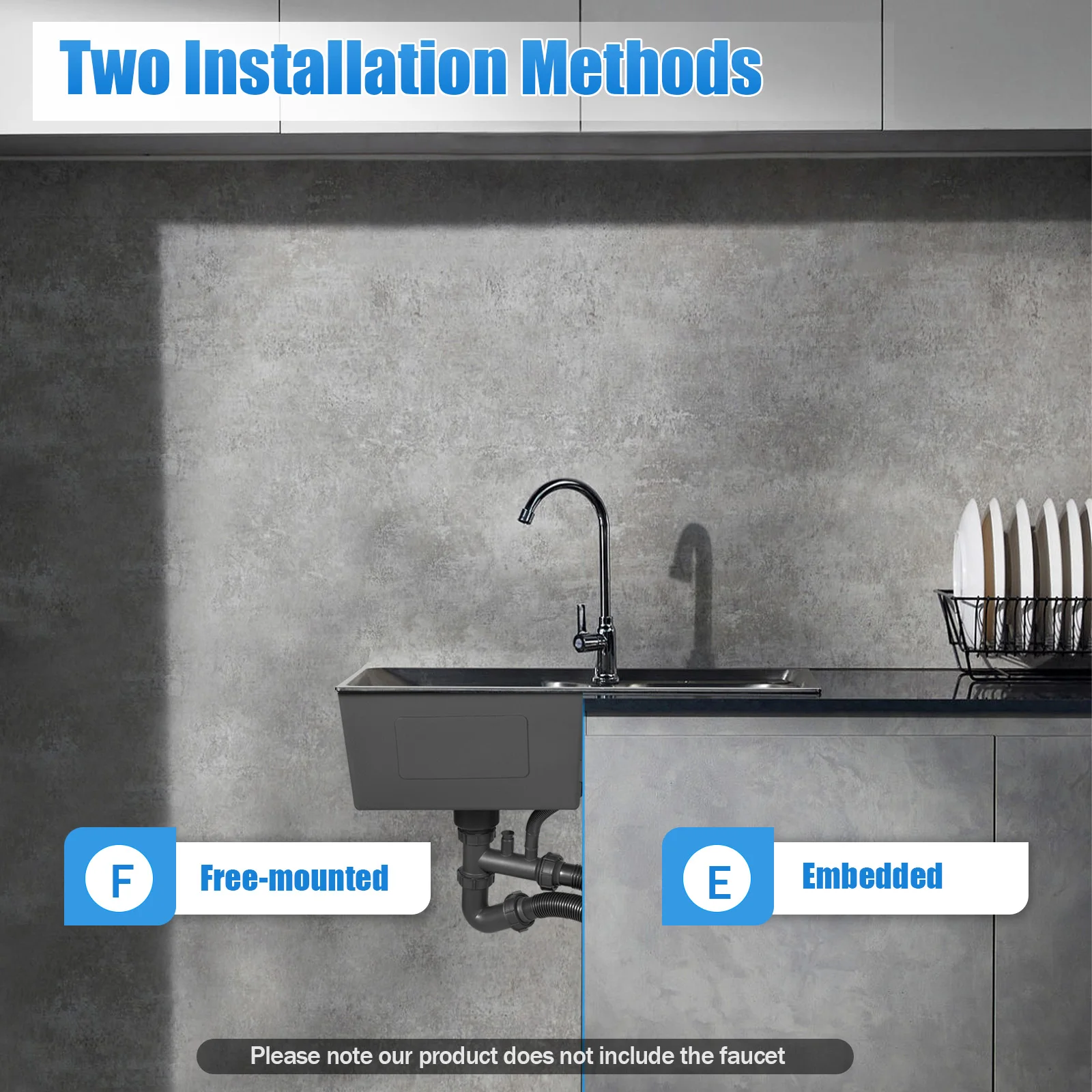 30.7 x 16.9inch Kitchen Sink Double Basin Stainless Steel Drop in Kitchen Sink Double Bowls with Basket Strainer