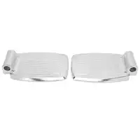2Pcs Aluminum Alloy Wheelchair Footplate Foot Pedal Striped Texture Slip Resistant Wheelchair Footrest Accessories for Elderly 2