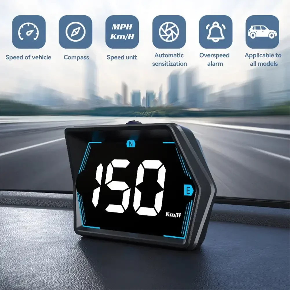 USB Car HUD Head Display Tachimetro digitale Misuratore di velocità GPS KMH MPH Dispaly per accessori ricambi auto moto camion - Image 5