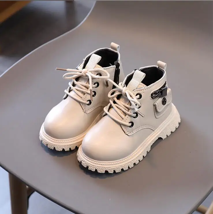 

Autumn Winter Boys Girls Girls Boots Leopard Pu Leather Baby Princess Short Boots Kids Rubber Sole Platform Baby Toddler Boots