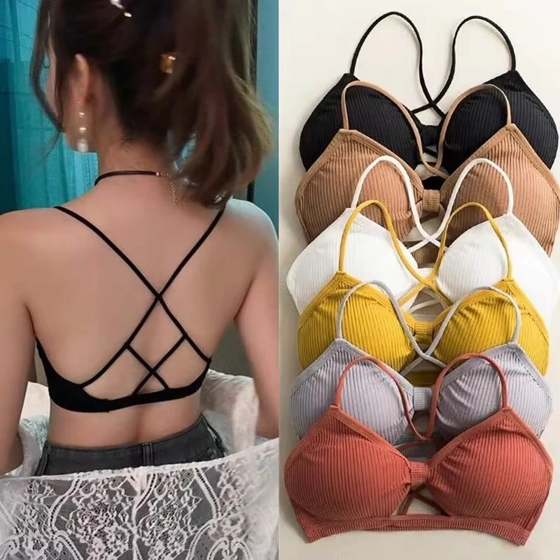 Women Lingerie Bra INS Sexy Lingerie Seamless Back Hollow Sport Bra