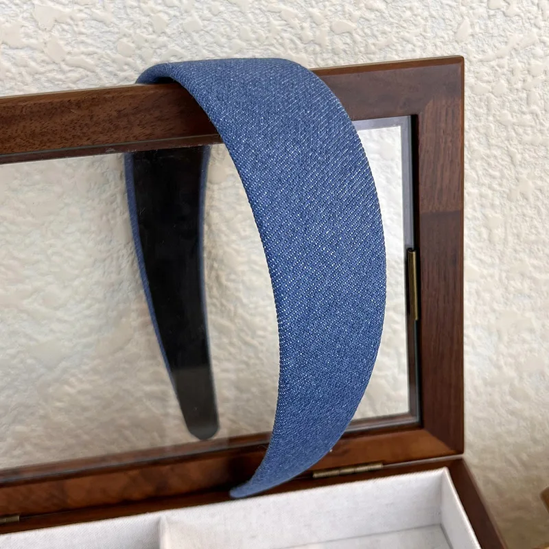 Denim Hairbands Korean Style Solid Color Headbands for Women Wide Hair Hoop Headband Girls Hair Accessories Headwear Headdress