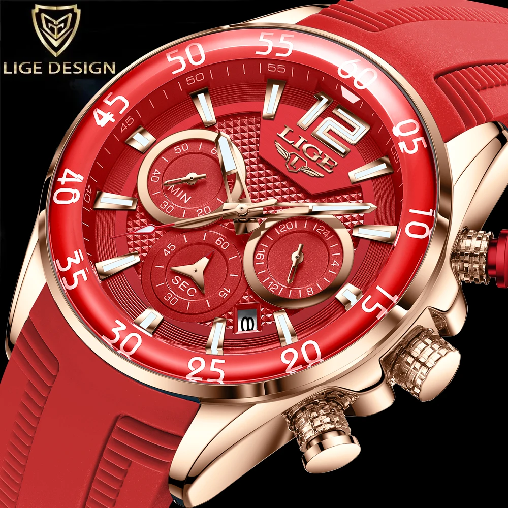 LIGE New Fashion Mens Watches Top Brand Luxury Quartz Wrist