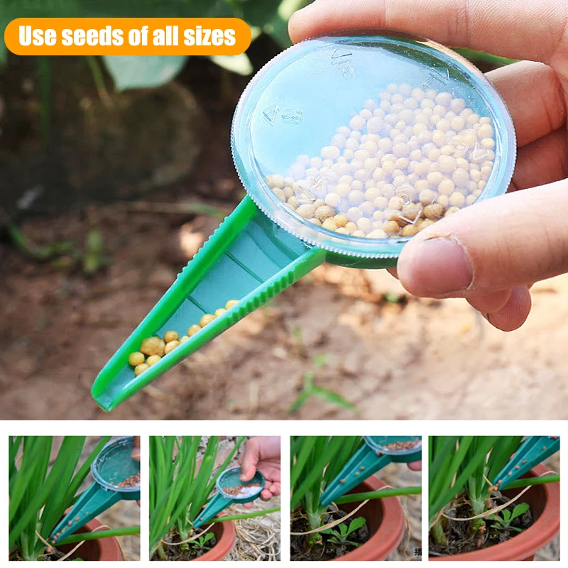 Plant Seed Sower 5 File Adjustable Planter Hand Held Flower Grass Plant Seeder Garden Multifunction Seeding Dispenser Tools Acce