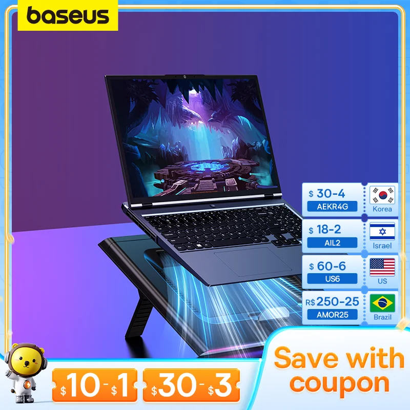 Baseus Laptop Cooling Pad Notebook Cooler For 1321 Inch Laptop Fans