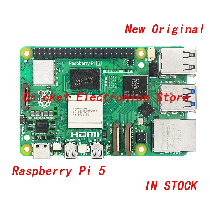 

Optional Raspberry Pi 5 4G 8G RAM BCM2712 2.4GHz LPDDR4X-4267 VideoCore VII GPU 4Kp60 PCIe 2.0 RTC Development Board