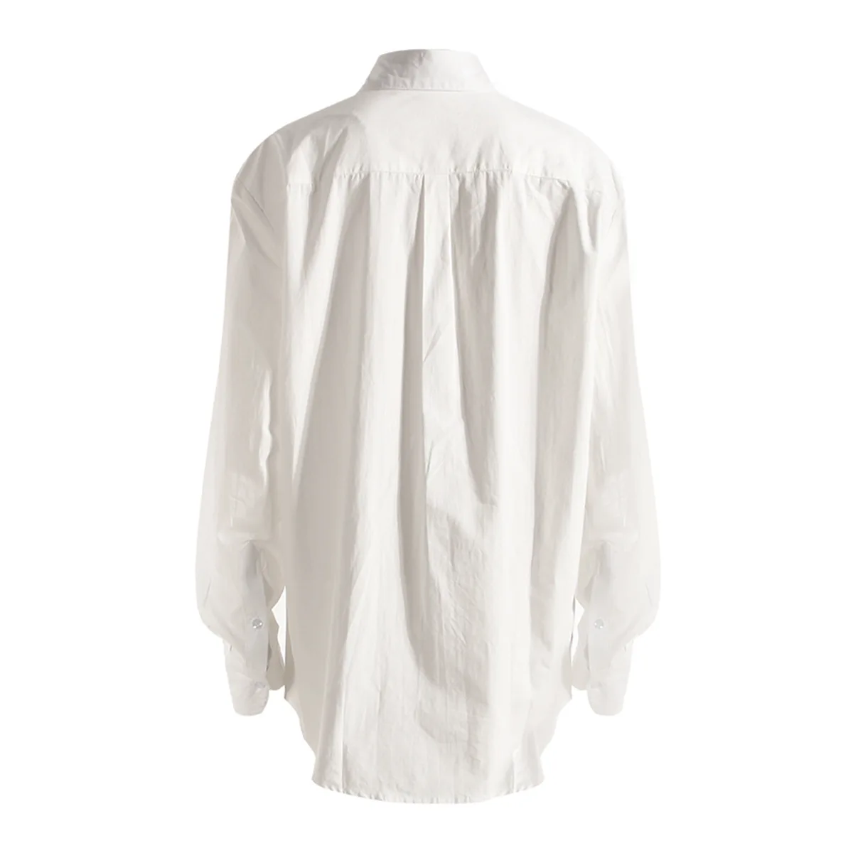 

shirt women spring/summer 2023 three-dimensional lotus leaf patchwork bag pleated loose skinny versatile shirt