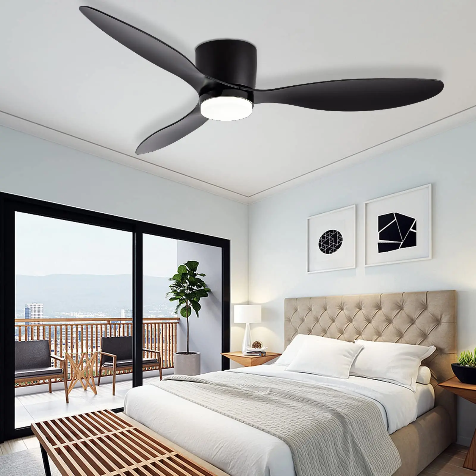 IRALANModernLEDCeilingFanLightWithRemoteControlEnergysaving