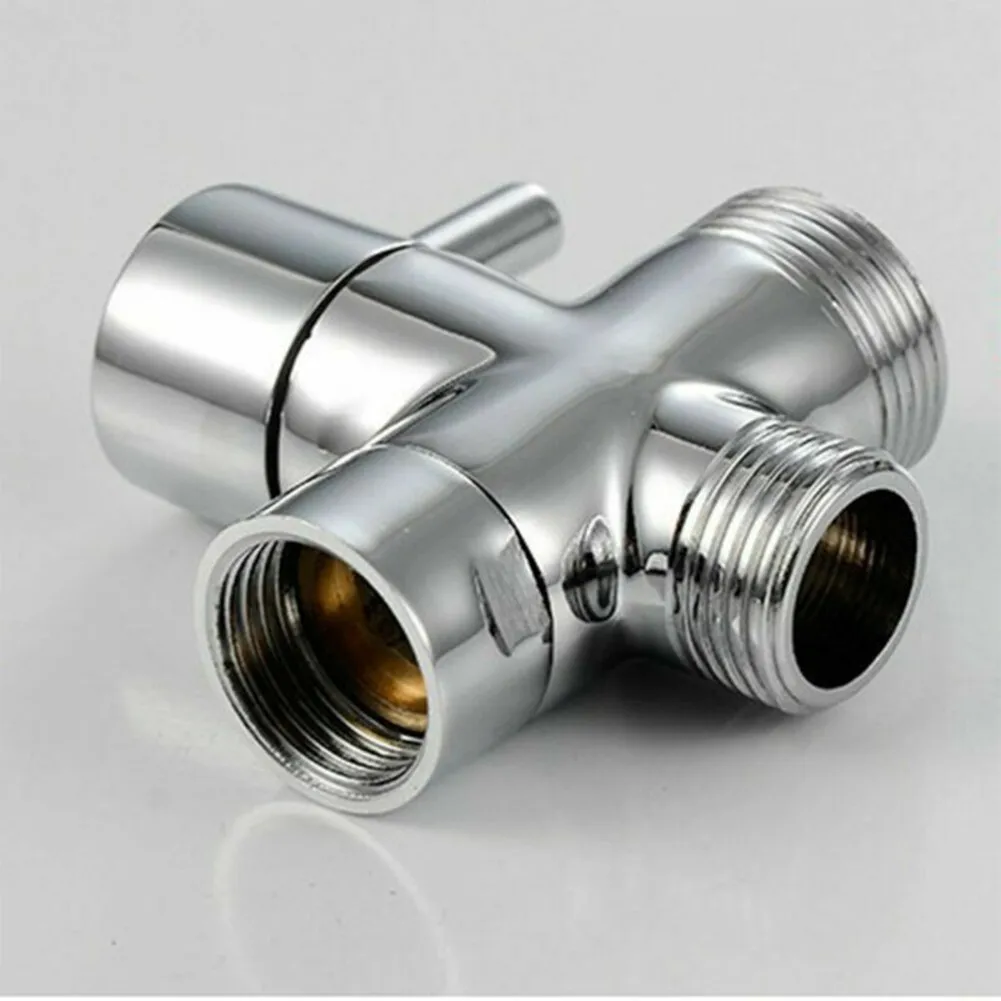 Description Picture 4 of item1/2 Valve Head Faucet Bathroom Accessories Water Separator Switch Adapter Adjustable Control 3 Way Connector Shower Diverter