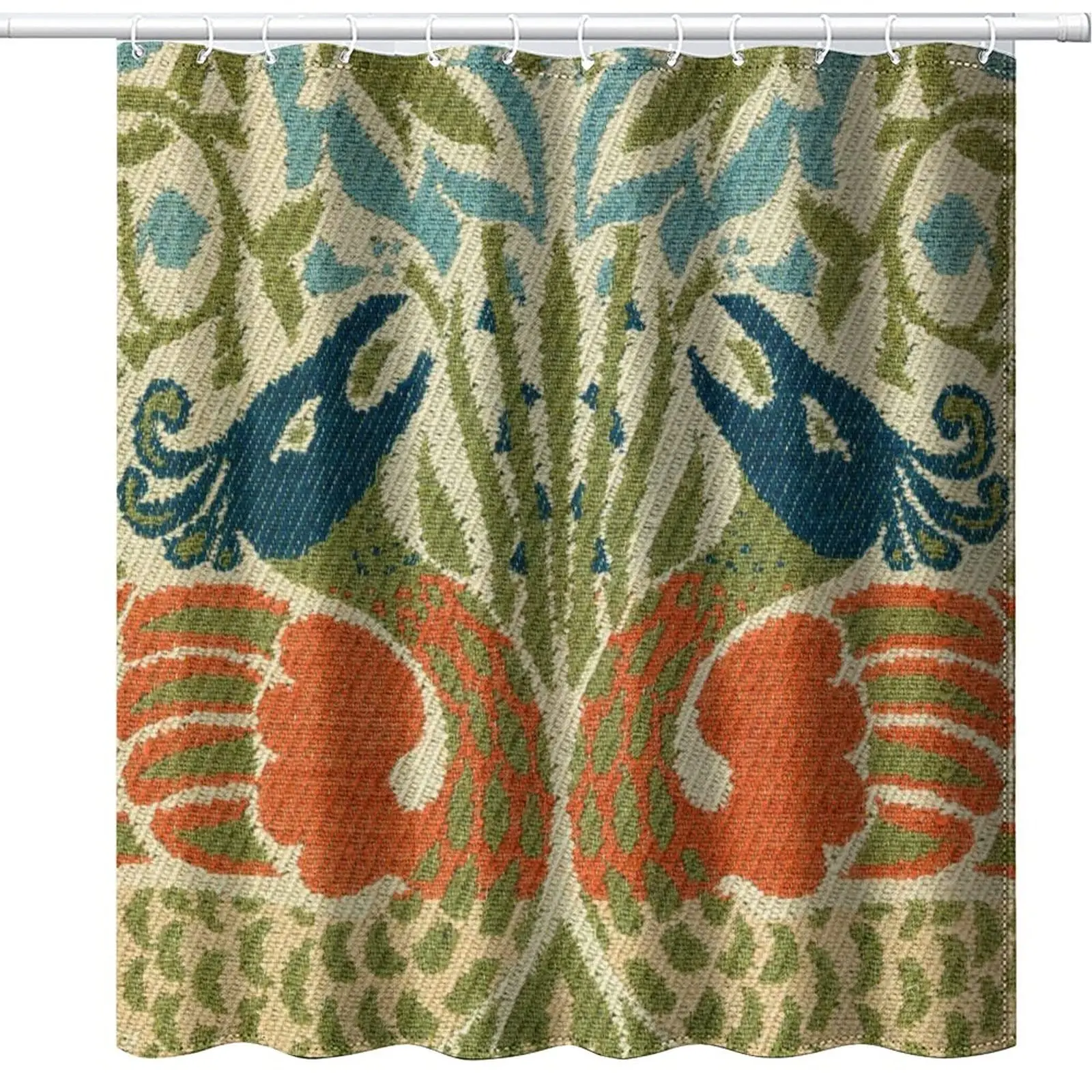 Tenda Doccia William Morris 180x180 Cm - Motivo Floreale Impermeabile - Foto 8