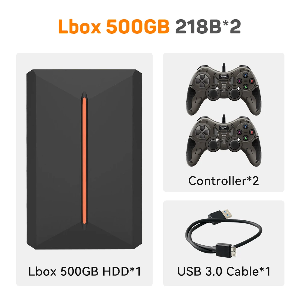 Launchbox 500GB Game Hard Drive Portable Gaming HDD with