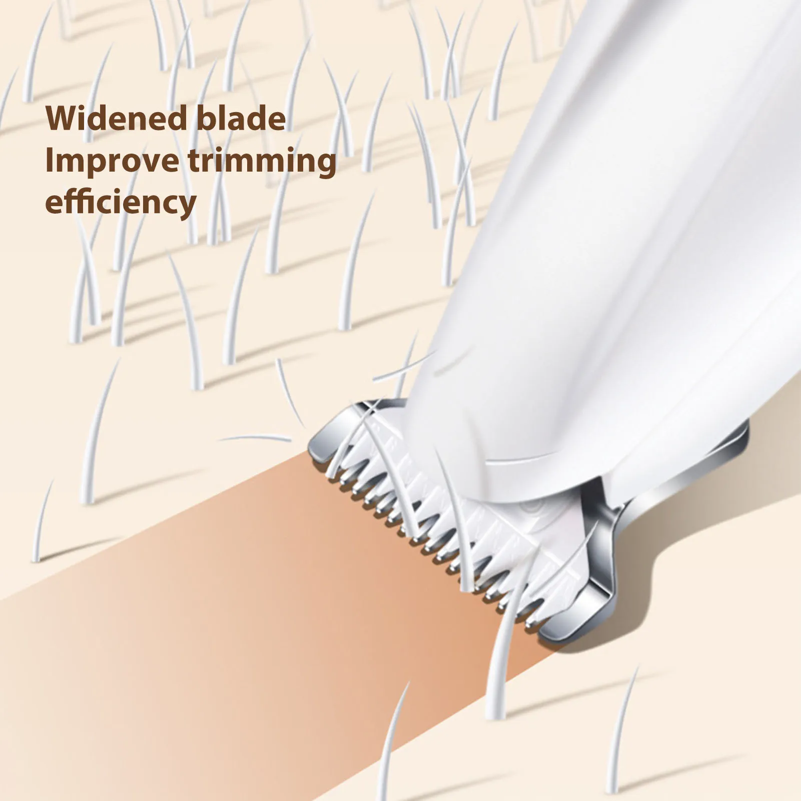 Dog Paw Hair Trimmer Pet Paw Trimmer with LED Light Efficient Low Noise Rechargeable Electric Dog Hair Clipper for Pets
