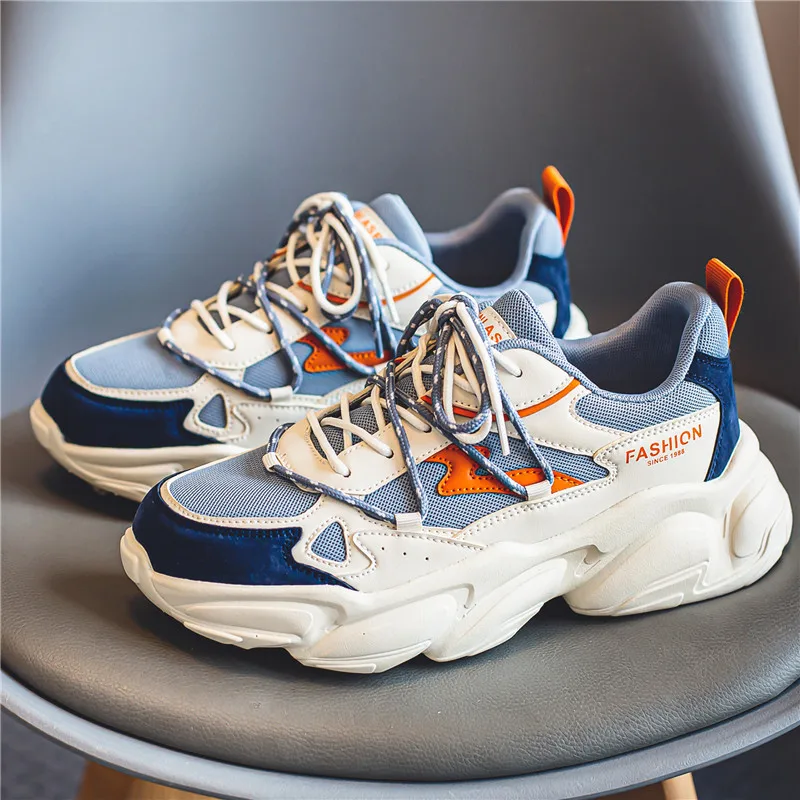 

Men's Platform Shoes Fashion Casual Sports Shoes 2023 Mesh Breathable Running Shoes New Outdoor Non-slip Shoes Tenis Masculino