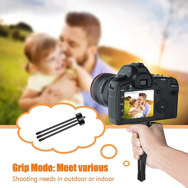 Compact Metal Desktop Tripod with Universal 1/4 Inch Screw Adaptor