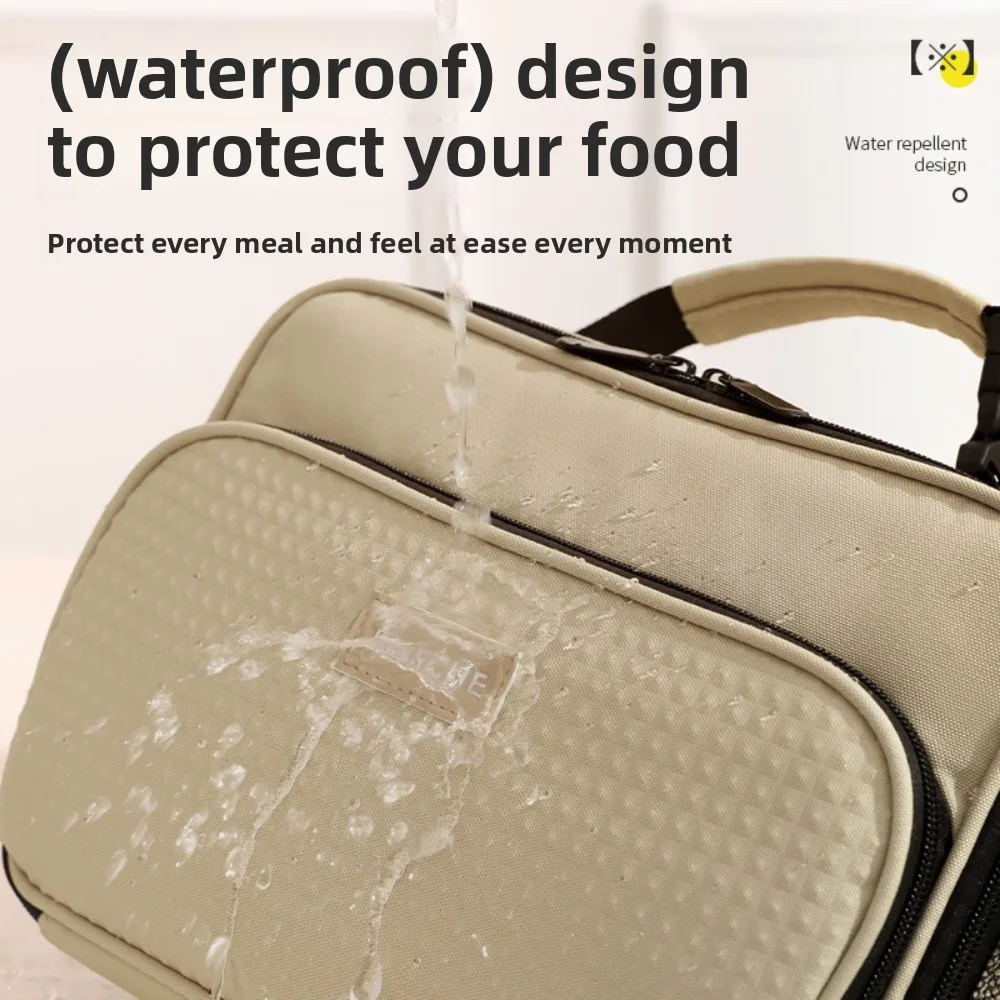 Thermal Bento Lunch Handbag with Aluminum Foil Insulation