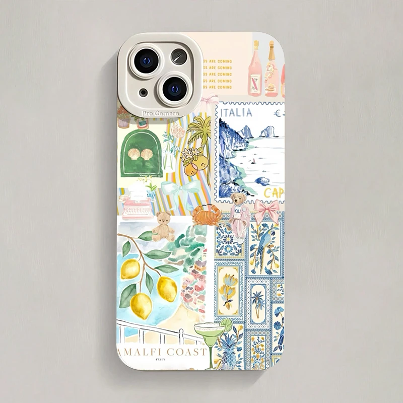 Ocean Seashell Seaweed Case iPhone 17 16 15 14 13 12 11 Pro Max XR