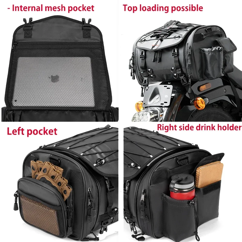 Borsa Posteriore Moto QBag 03 - 5 Litri, Per Sella/Portapacchi, Nera - Foto 3