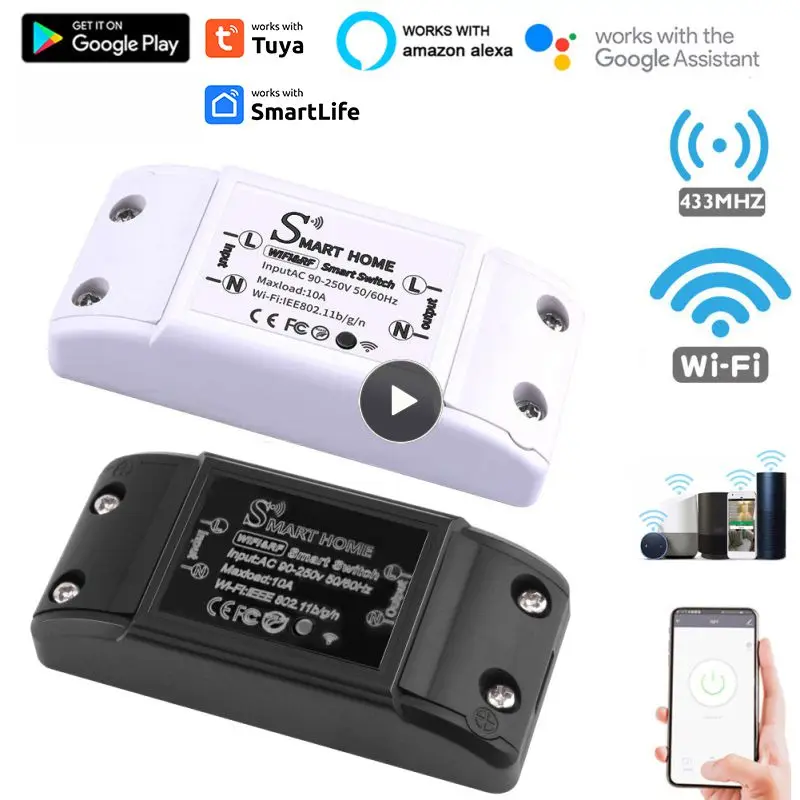 90-250V 60Hz/50Hz Modulo Controller Intelligente Condividi Supporto Home Amazon Alexa Smart Switch Module Rf 433 Switch Module 10A