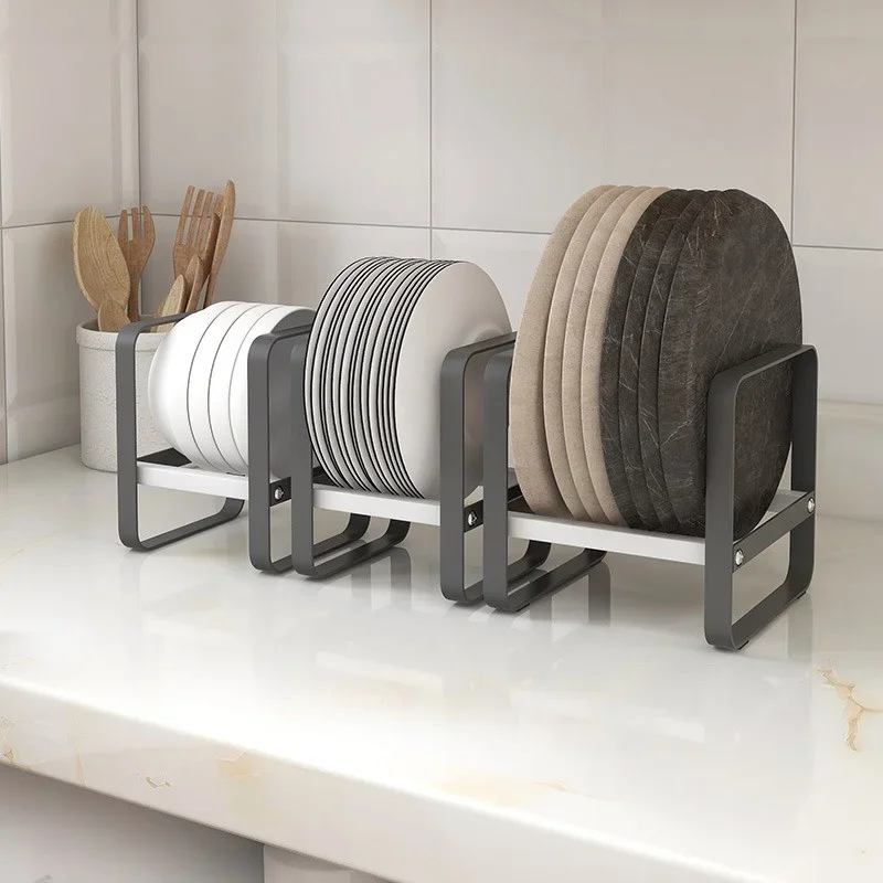 Cabinet Storage rack Kitchen Pot Plate Holder Multi-function Cooking Plate Pot Lid Dish Rack Chopping Board Bowl Metal Organizer 2